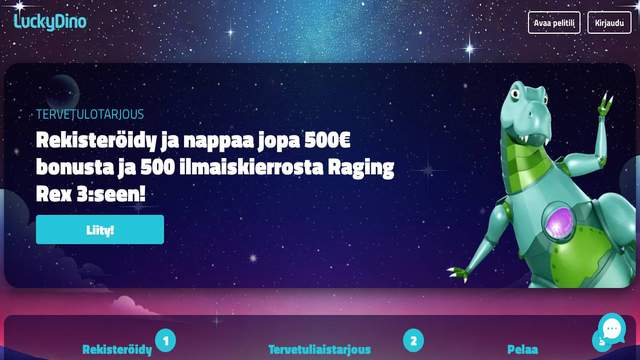 Lucky Dino casino screenshot
