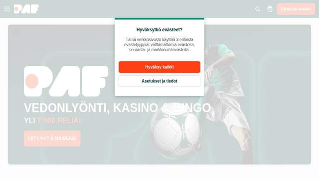 Paf Casino casino screenshot